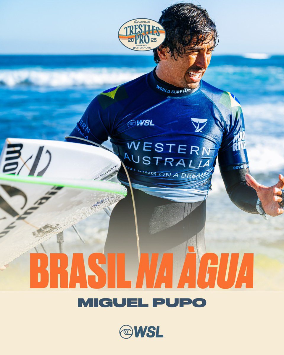 ELE ESTÁ DE VOLTA! MIGUEL PUPO NA ÁGUA 🇧🇷🇧🇷🇧🇷

Contra Joel Vaughan pelo round de eliminação 

youtube.com/live/7IhDpYt4c… 

🌊 Lexus Trestles Pro
🗓️ 09 a 17 de junho
📺 Assista ao vivo em nosso site e canal oficial do youtube

#WSLBrasil