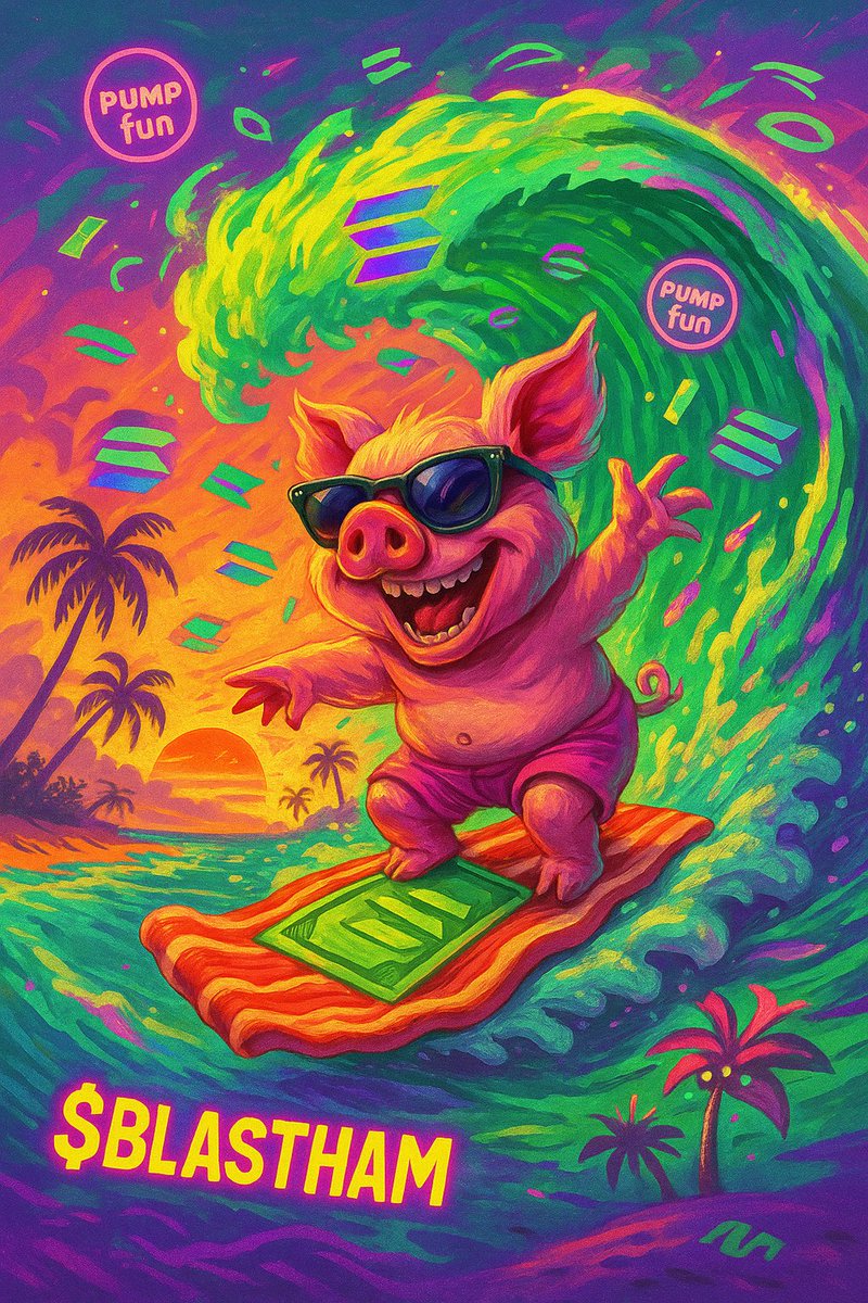 BLASTHAMCoin's tweet photo. Bacon waves. No bosses. No rules. Life’s a rugless tsunami 🌊🐷
$BLASTHAM isn’t just a coin — it’s a damn lifestyle! #Blastham #CryptoDegen #SolanaMeme #BaconChain #PumpFun #PIGFI https://t.co/ZBNVIcvbKb