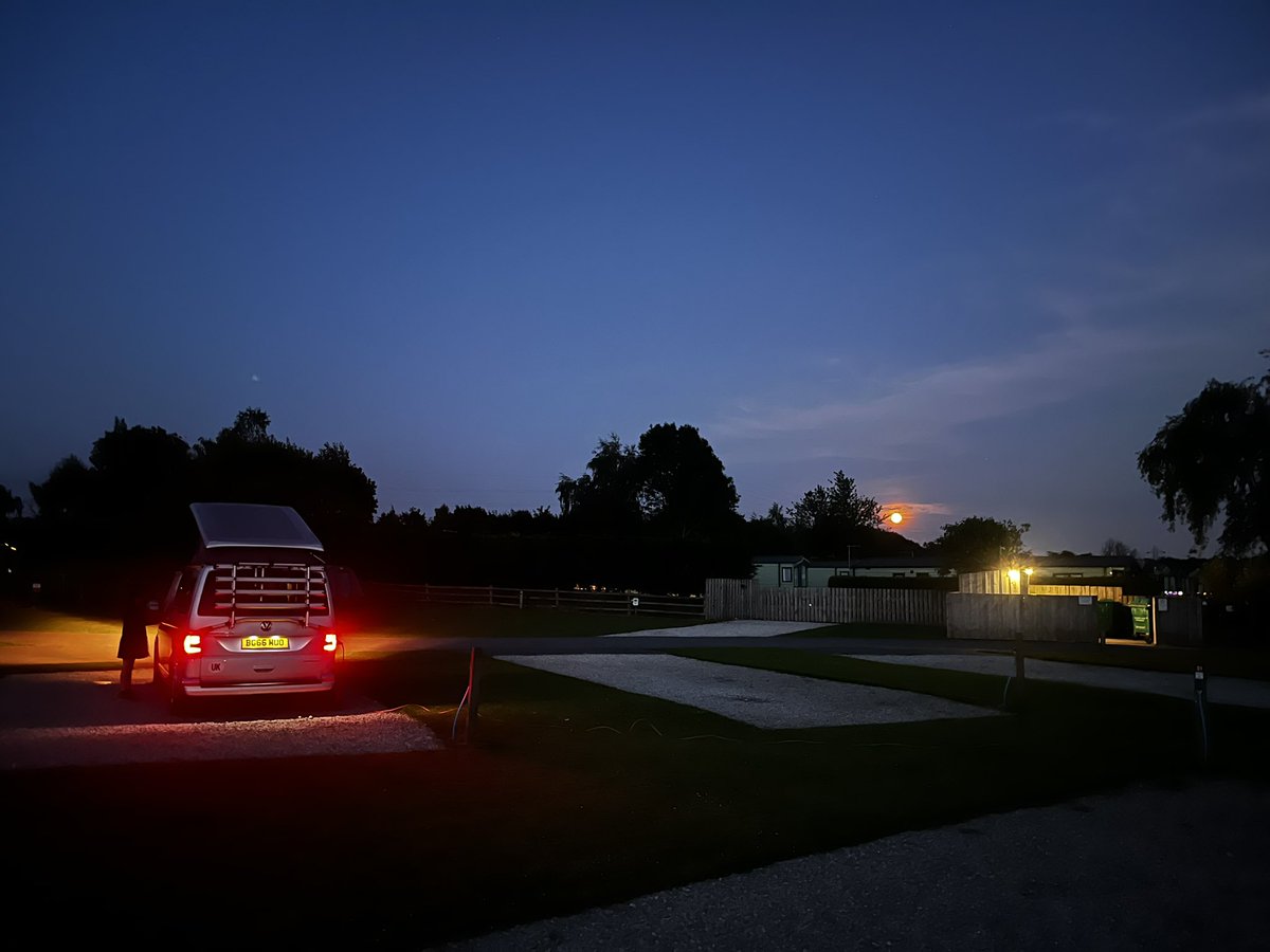 Picked a good night to camp. Caught the strawberry moon 🌙