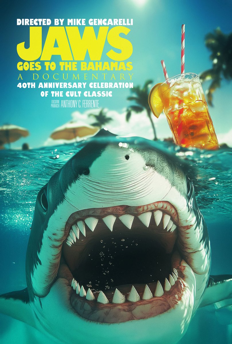 Bloody Disgusting (@bdisgusting) on Twitter photo JAWS GOES TO THE BAHAMAS, a documentary celebrating Jaws: The Revenge, is coming in 2027.
Sharknado director <a href="/acferrante/">Anthony C. Ferrante 🦈🌪️</a> executive produces. JAWS GOES TO THE BAHAMAS, a documentary celebrating Jaws: The Revenge, is coming in 2027.
Sharknado director <a href="/acferrante/">Anthony C. Ferrante 🦈🌪️</a> executive produces.