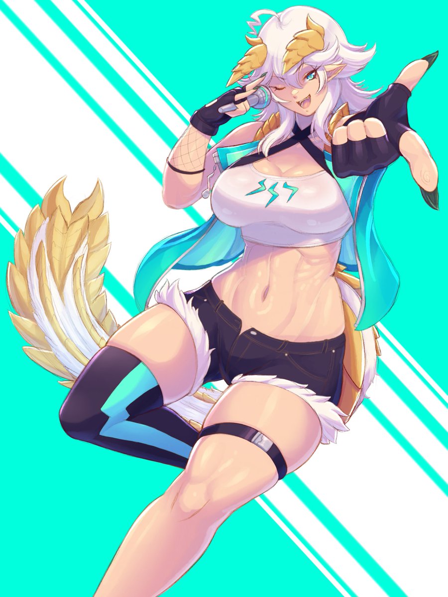 Your tomboy rockstar Zinogre gf who punches your shoulder to show affection ⚡️🐺 #モンハンワイルズ #MHWilds