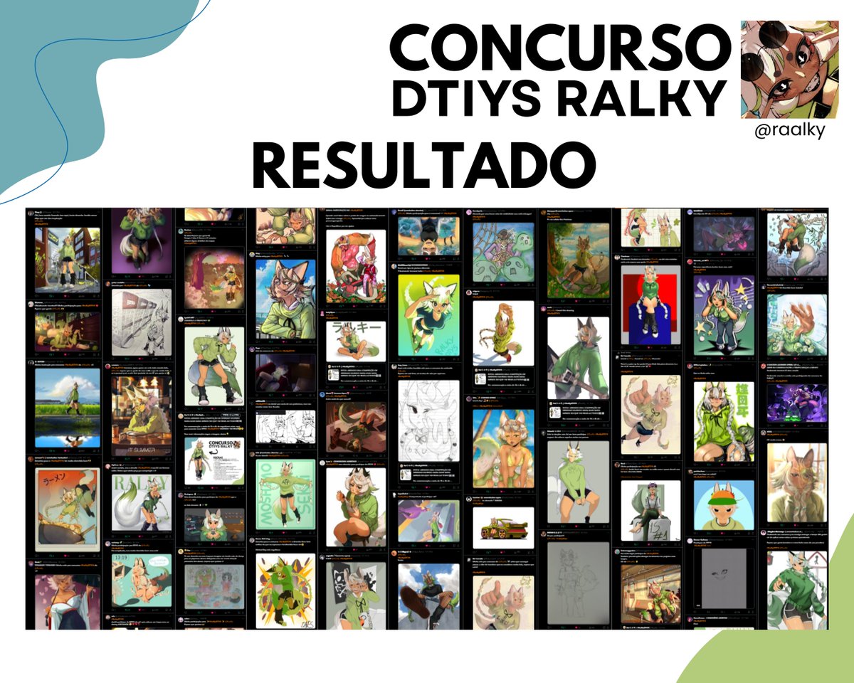 RaalKy's tweet image. 🧵THREAD | RESULTADO DO #RalKyDTIYS 🎨✨
Bem, finalmente chegou o momento que estavam todos esperando, mas antes de tudo…
Ver tantos artistas incríveis dando vida à minha OC com tanto carinho me deixou sem palavras.
É com muito orgulho que anuncio o resultado do #RalKyDTIYS!