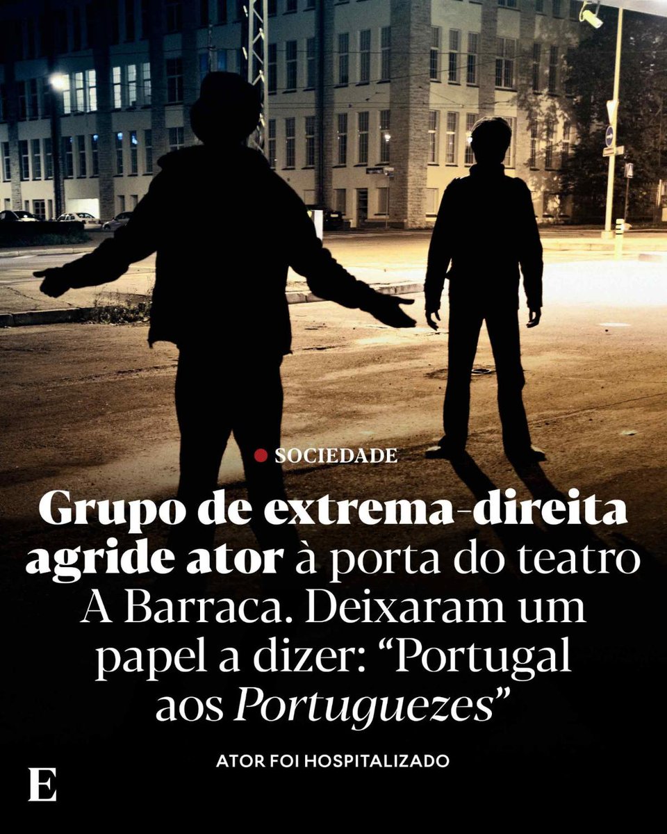 expresso's tweet photo. Segundo a atriz e encenadora Maria do Céu Guerra, "cerca de 30 pessoas estavam à porta de A Barraca e iam insultando os atores que estavam a chegar ao trabalho"
Saiba mais: https://t.co/42Vmi4PFTR https://t.co/fJGAEzxlCZ