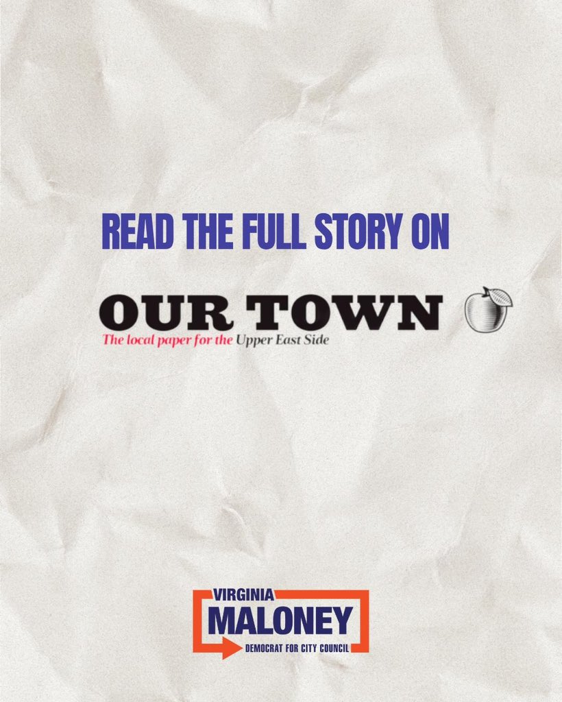 vmmaloney's tweet photo. Thank you to @OurTownNYC and Arlene Kayatt for the thoughtful piece, glad to be featured. Read it at https://t.co/AGJPEY4Pke 🗞️ 

https://t.co/3aHy6L189s

#MaloneyForCityCouncil #EastSideStrong https://t.co/LCw3a5tSgp