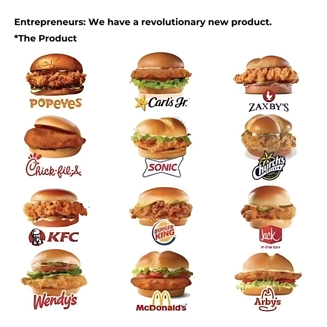 ChandlerLyles's tweet photo. Truett Cathy famously said to a room full of CFA execs one day that if they wanted to get bigger as a company that they would first have to get better. Because if they got better, customers would demand that they get bigger. 

Now they outsell everyone else on this list. https://t.co/QHY52pz2y4
