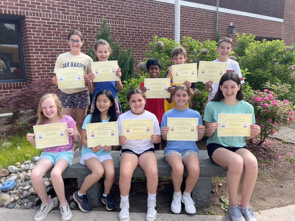Congratulations to the 4th - 6th-grade Norton Academically Gifted Program (AGP) Medalists for the 2024-25 school year! These deserving students placed in a variety of medals, including bronze, silver, and gold.  #cheshirepublicschools #nortonschool