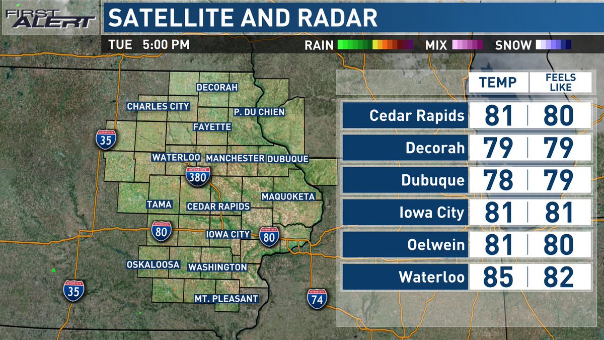 Your current conditions and radar this hour.