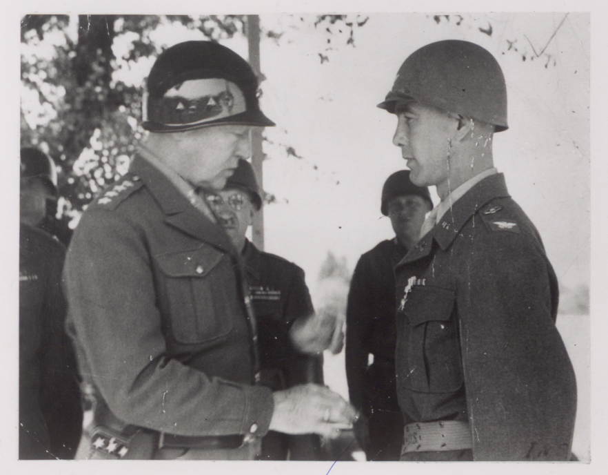 Colonel James H Polk, receiving his silver star award from General George S. Patton May 18, 1945.

From the General James H. Polk collection of the U.S. Army Heritage and Education Center.

#Army250