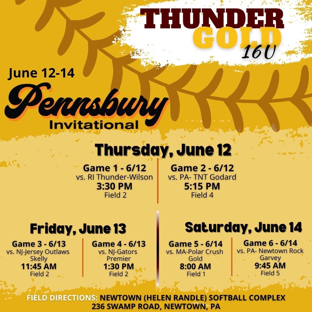 Adeline (@adeline_w_21) on Twitter photo Excited to hit the field with my team this weekend in Pennsylvania!
<a href="/Tri16u/">Tri-State Thunder Gold 16u</a> Excited to hit the field with my team this weekend in Pennsylvania!
<a href="/Tri16u/">Tri-State Thunder Gold 16u</a>