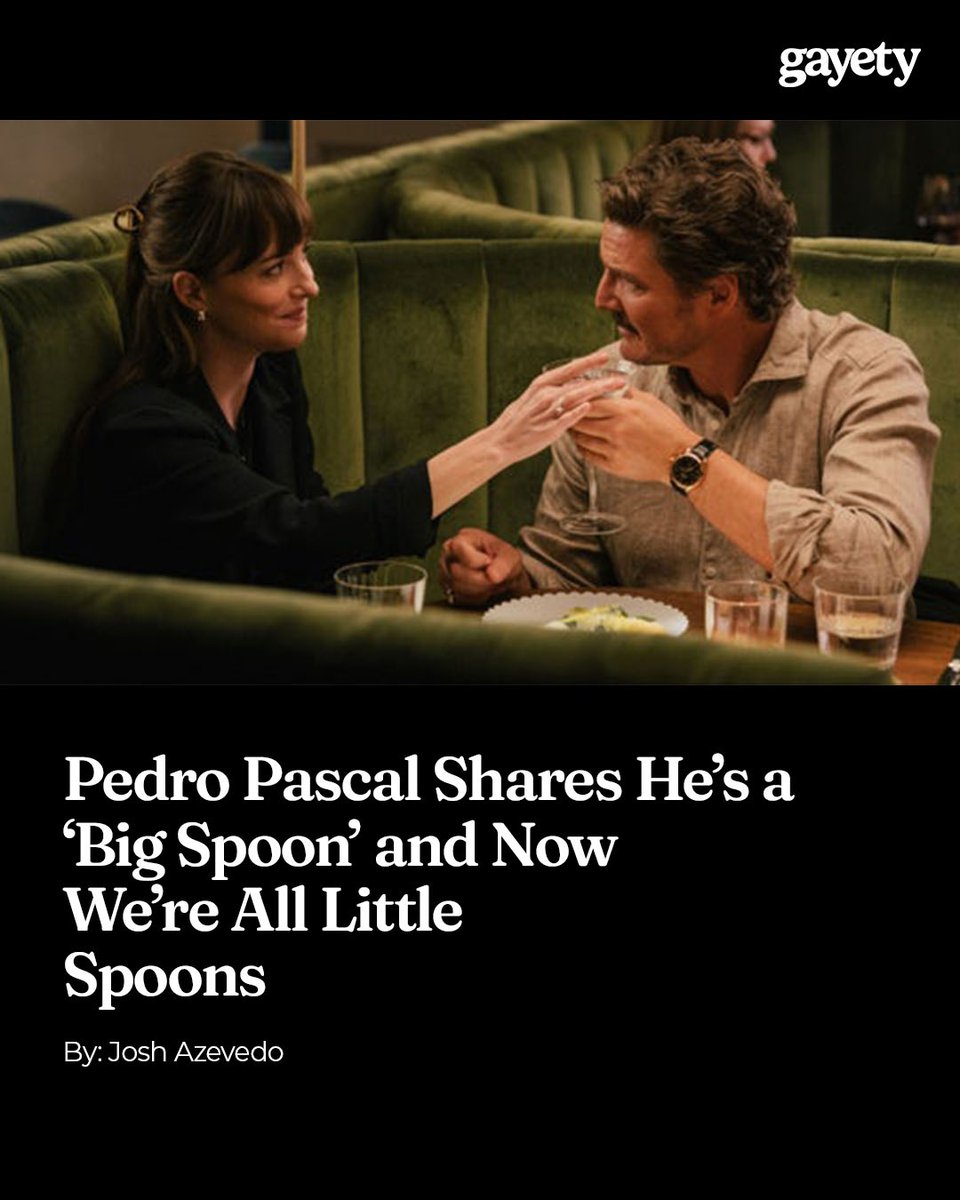 gayety's tweet image. Pedro Pascal whispered one word and the internet hasn’t been the same since. The 'big spoon' moment with Dakota Johnson has fans fully spiraling.
🔗: gayety.com/pedro-pascal-b…