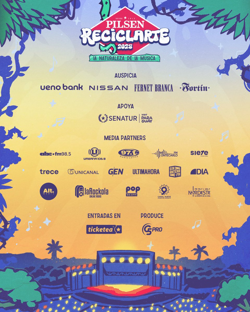 🤘MAÑANA, desde las 9 AM HABILITAMOS la VENTA GENERAL para #ReciclArte2025🤟
🕘Poné la alarma y no te quedes sin tus 🎟️‼️

🎫 @ticketeapy y bit.ly/ReciclArte2025
🗓️ 27&amp;28/Sept.🤘🏻
💳 Con <a href="/uenopy/">ueno bank</a> tienen hasta 12 cuotas sin intereses. Aplica bolsa entretenimiento. Sujeto a B y C.