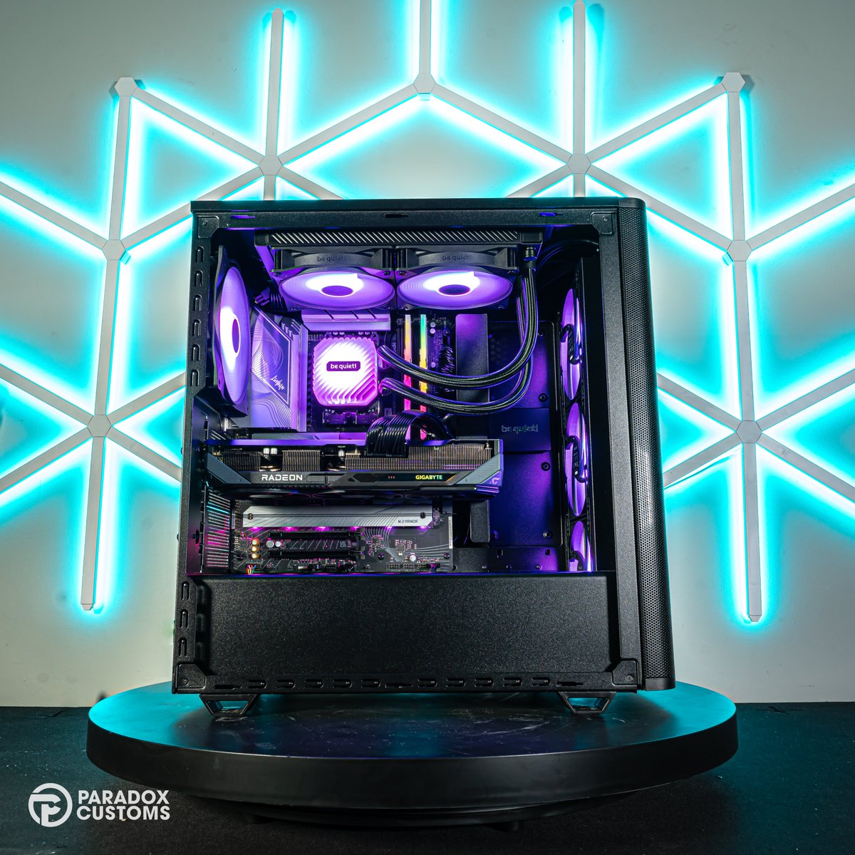 Here's another look at the PC we built for the <a href="/Clix/">Clix</a> giveaway, parts provided by <a href="/bequietofficial/">be quiet!</a> ✅

Specs: 
AMD Ryzen 5 8400F 6 Core Processor
Asrock B850 Live Mixer Motherboard
BeQuiet! Light Loop 240mm Liquid Cooler
Patriot 32GB RGB RAM 6000MHz
1TB NVME SSD Gen 4 5,000MB/s