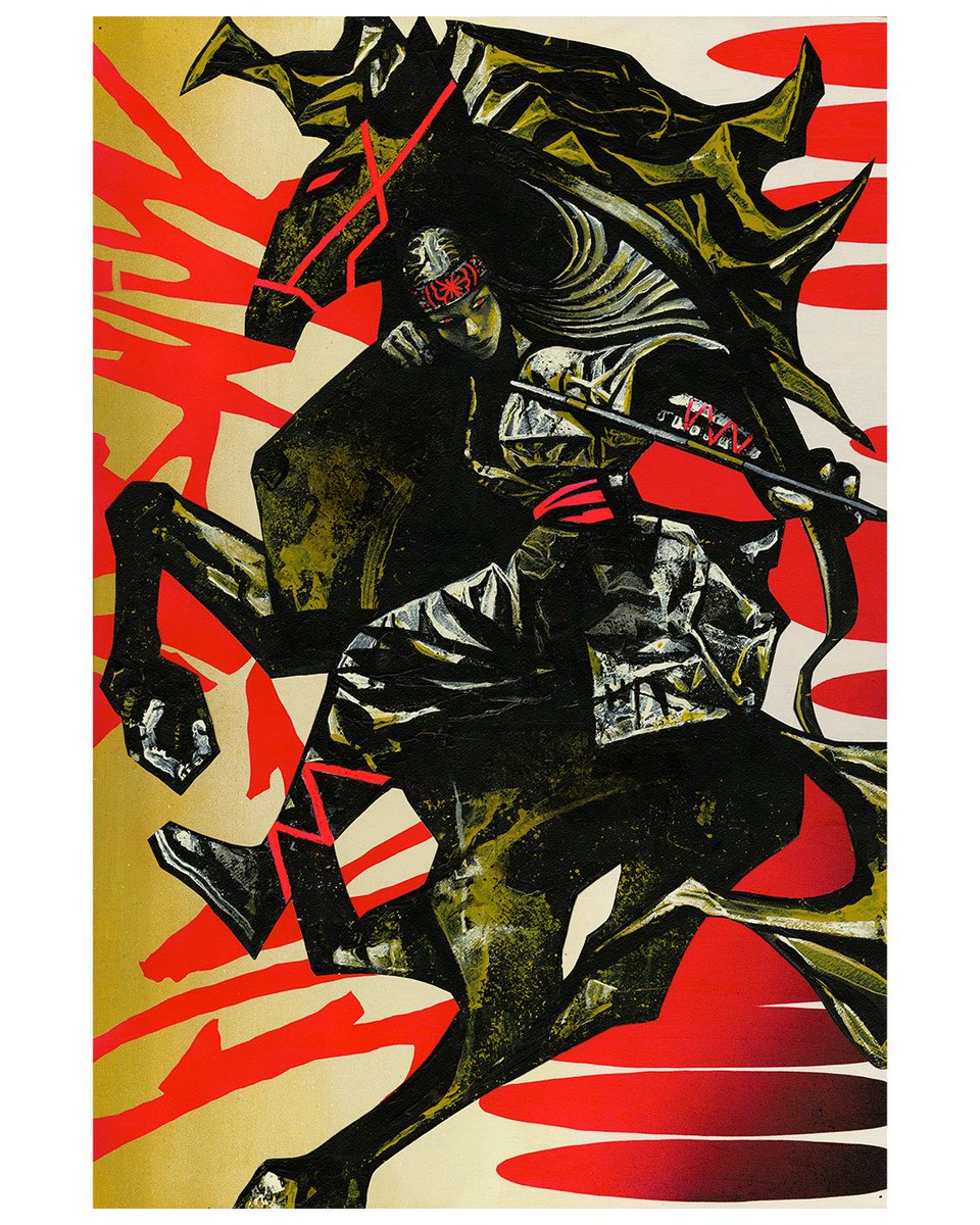 galang43's tweet image. WARHORSE 2⚡️⚡️⚡️
24 x 36”, Acrylic on Watercolor Paper on Board, 2025.
#liquitex #fantasyart