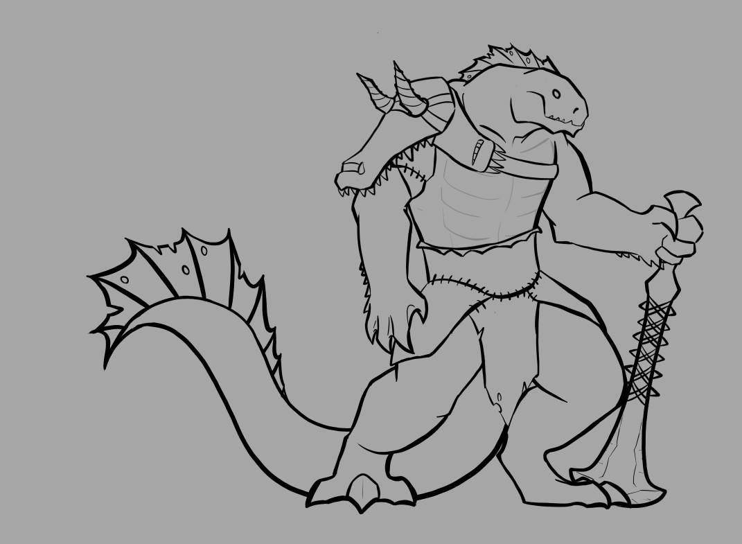 Iizard_wizard's tweet image. Lineart mostly done, gonna soon get to work on the colors