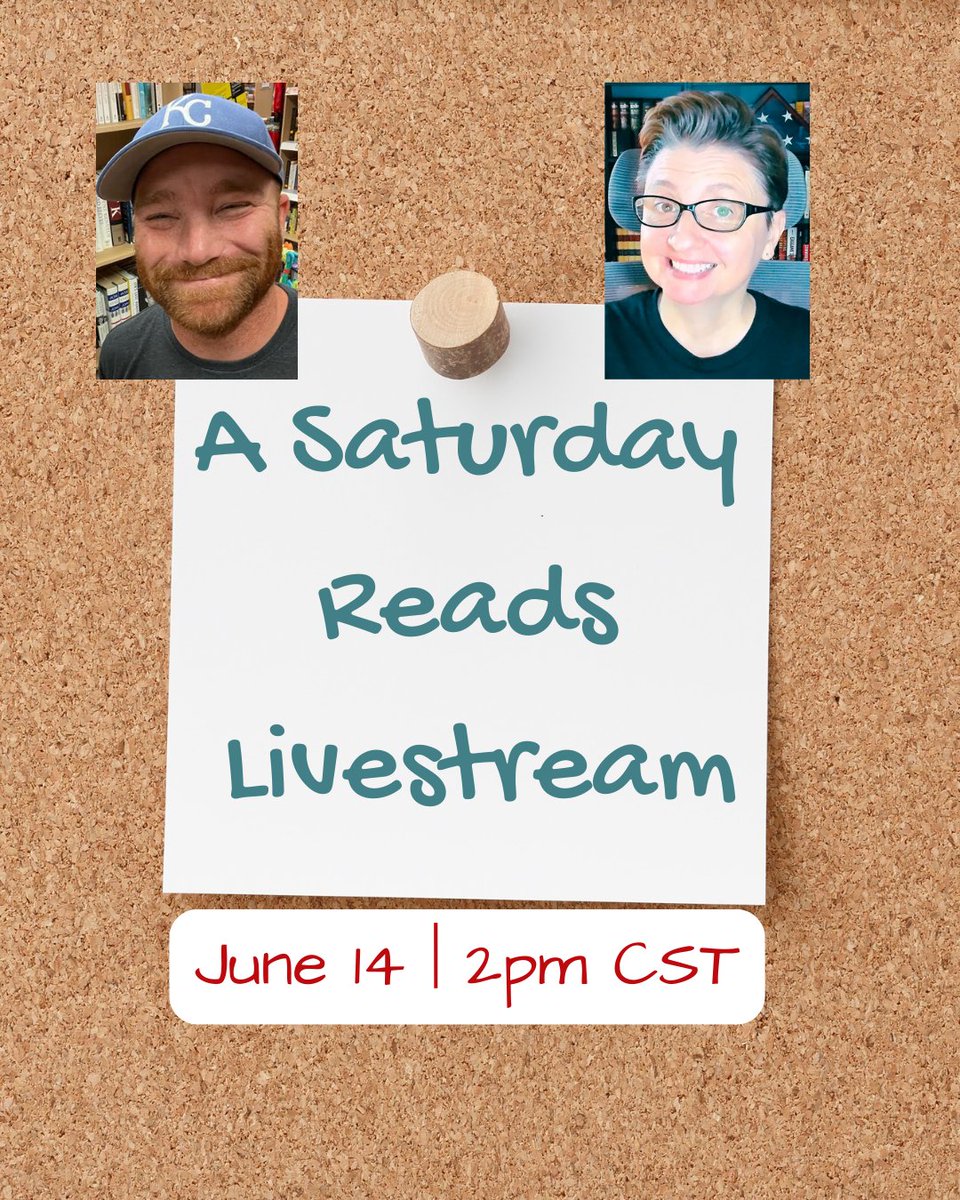 BPegged's tweet image. Join your favorite history readers on YouTube for a fun Saturday Reads livestream, June 14, 2:00 p.m. MT. Get ready for some book recs and laughs!
youtube.com/live/biYn0EVvV…
