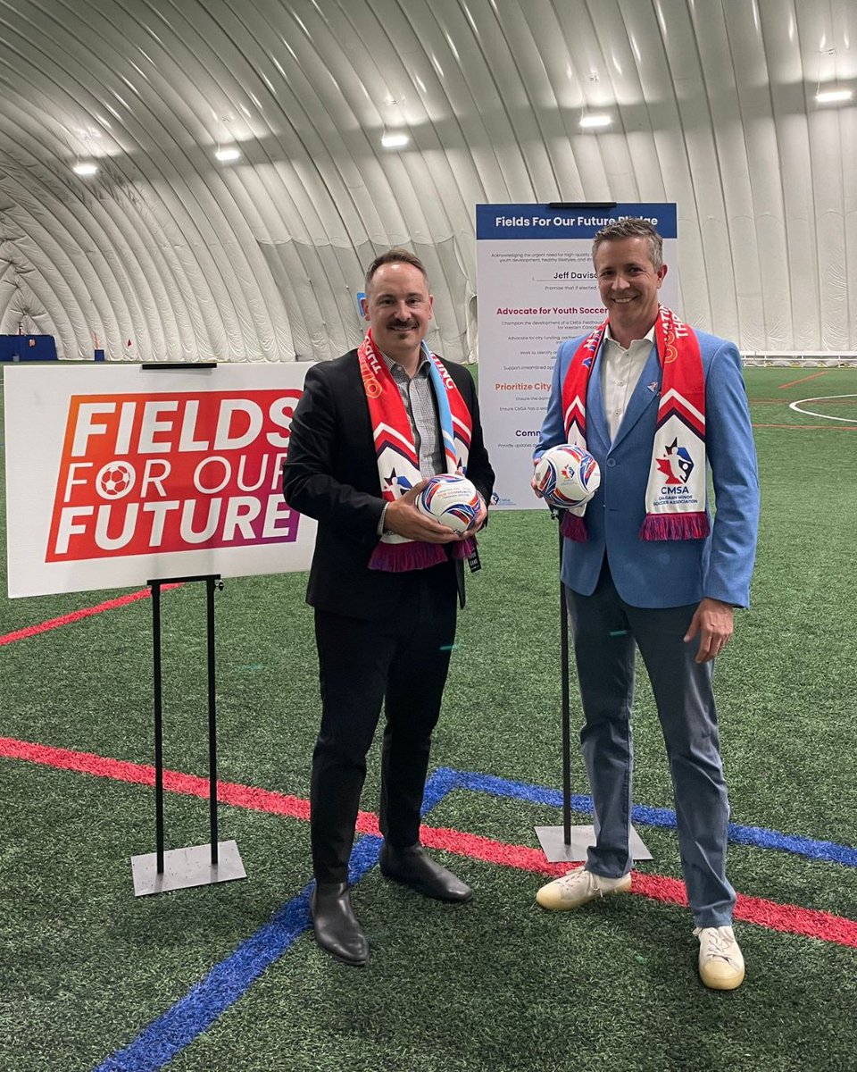 calgaryminorsoccer (@cmsasoccer) on Twitter photo Thank you to Calgary mayoral candidate <a href="/JeffDavisonYYC/">Jeff Davison</a> , the first mayoral candidate to sign the #FieldsForOurFuture Pledge, for championing better access to fields, facilities, and recreation programs across our city! ⚽️ Thank you to Calgary mayoral candidate <a href="/JeffDavisonYYC/">Jeff Davison</a> , the first mayoral candidate to sign the #FieldsForOurFuture Pledge, for championing better access to fields, facilities, and recreation programs across our city! ⚽️