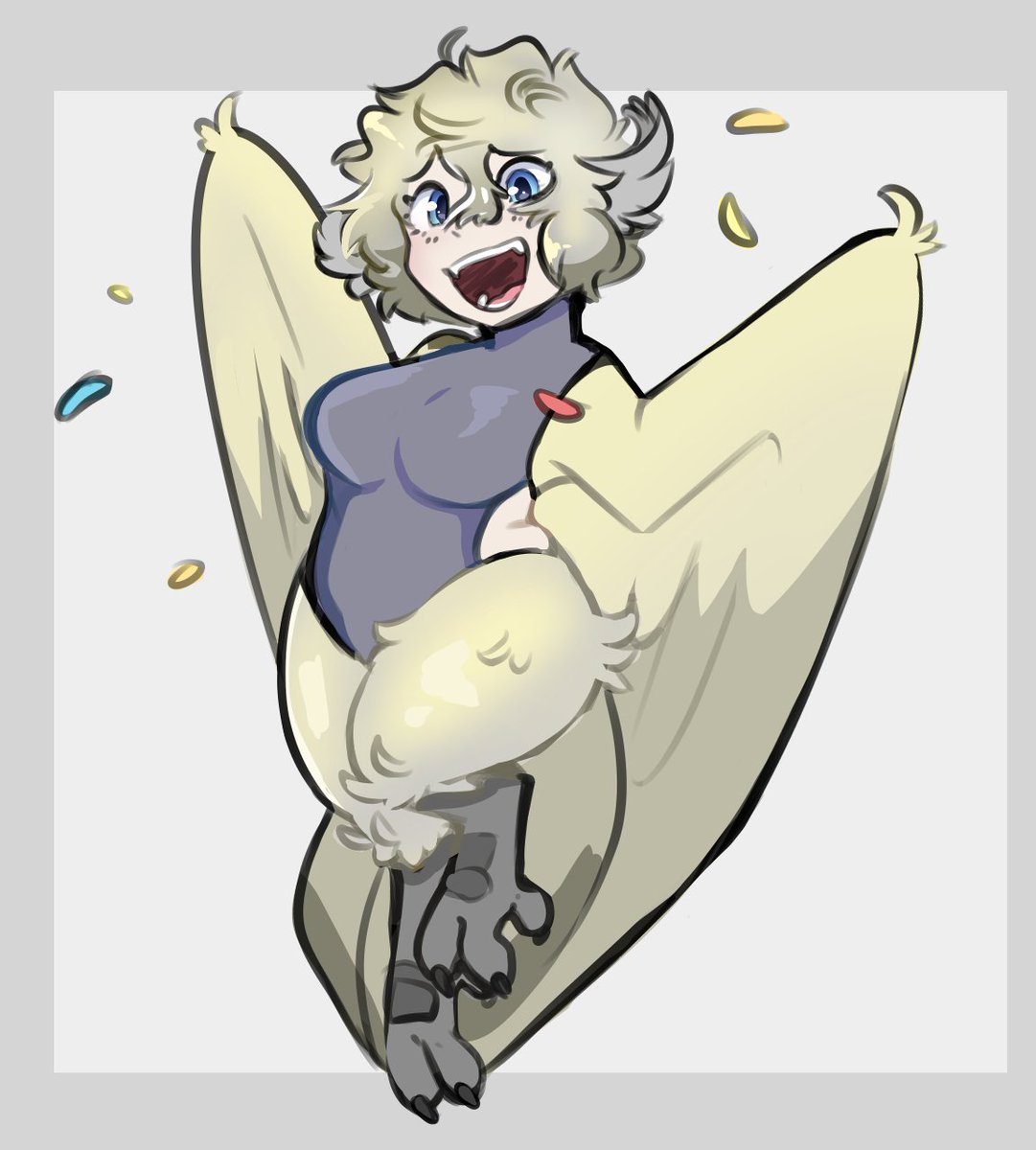 Harpy racing victory!   I have a small world where I have racing Harpies! This is 2nd place Feathered crown! aka Tick!