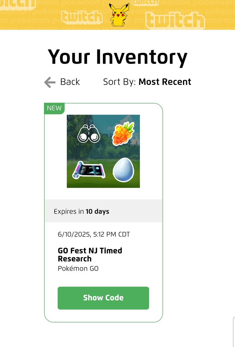 RaspberryWeiner's tweet image. If you haven't already claimed your free Twitch drop for the special Skiddo research (GO Fest New Jersey Broadcast Bonus Timed Research)

All you have to do is connect your PTC account to Twitch and watch 30 minutes of a #PokemonGO livestream with drops enabled. The user I…