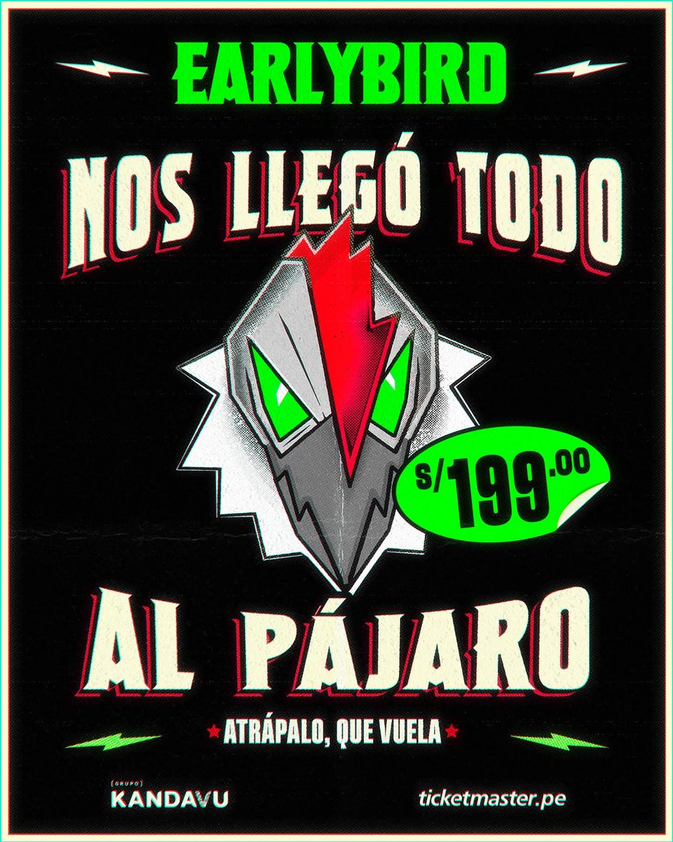 Festival VIVO X El ROCK (@vivoxelrock) on Twitter photo ¡Tiramos todo por la ventana! ⚡🦅⚡
Despertó la Criatura y te lleva al Festival más grande del Perú por S/.199 🔥🔥🔥
Este 17 de junio a las 10:00am ¡Atrápalo, que vuela! 👀
Entradas en <a href="/TicketmasterPE/">Ticketmaster Perú</a> 🤘
#vivoxelrock
#vivoxelrock2026 ¡Tiramos todo por la ventana! ⚡🦅⚡
Despertó la Criatura y te lleva al Festival más grande del Perú por S/.199 🔥🔥🔥
Este 17 de junio a las 10:00am ¡Atrápalo, que vuela! 👀
Entradas en <a href="/TicketmasterPE/">Ticketmaster Perú</a> 🤘
#vivoxelrock
#vivoxelrock2026
