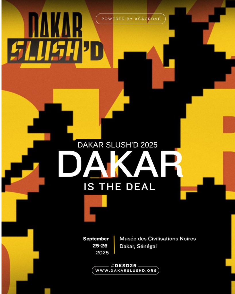 Dakar is the Deal!
Dakar Takes the Lead. 🎯

2  days. One city. Big deals. Even bigger shifts.

Welcome to #DakarSlushD 2025, not just another tech event—but a bold Pan-African catalyst for entrepreneurship, investment &amp;  innovation, a huge first in Francophone Africa 

#DKSD25