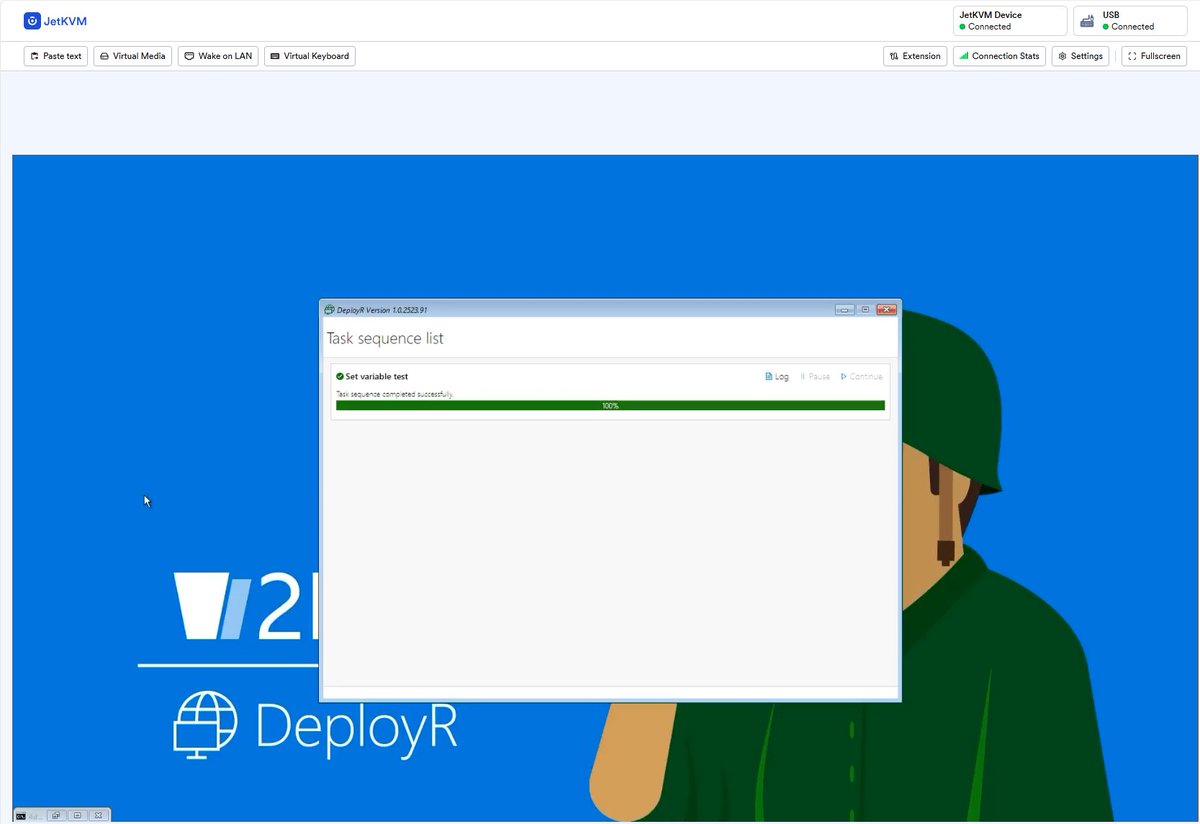 miketerrill's tweet image. This @JetKvm is going to coming useful for @2pintsoftware #DeployR testing! This along with a smart plug and the bios setting to automatically power on the device using @home_assistant will be magic! @mniehaus @gwblok @jarwidmark