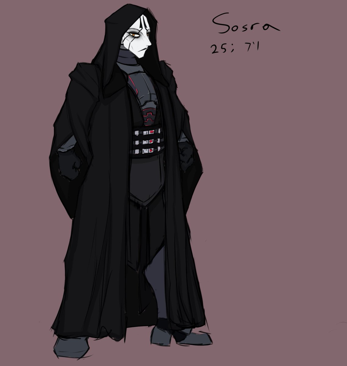 felt motivated to doodle my sith lass once more. I will get back to regular content soon 👀