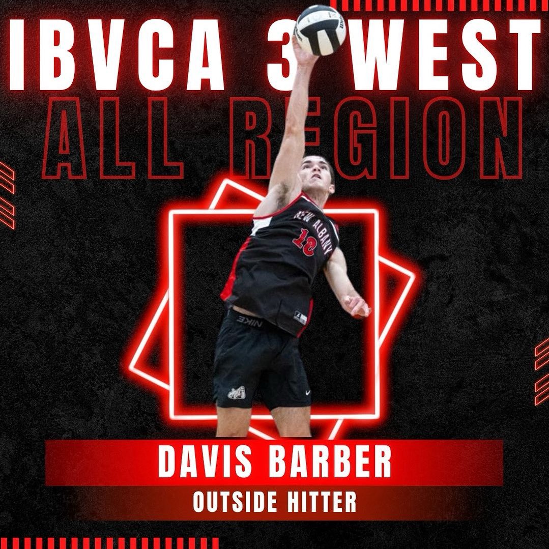 Davis Barber was named to the All Region team by the IBVCA. 

This is the third time Davis has been named All District during his career. He finished his volleyball career with the most kills in a single season, the most career kills, and being named Academic All State twice.