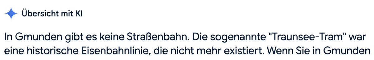 „In Gmunden gibt es keine Straßenbahn.“