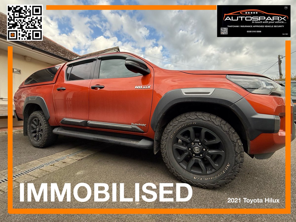 #thatcham accredited #insurance approved  #vehiclesecurity installation #whoswatchingyours #toyotahilux Get in touch #autosparx #vehiclesecurity Tel 03300100506 (local rate) Before it’s too late!