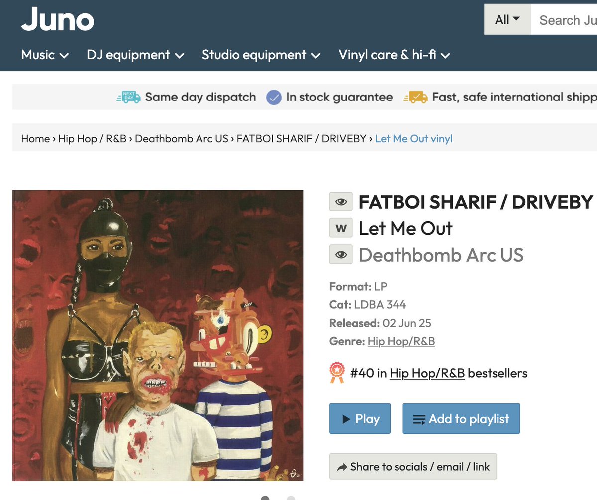 Looking to grab the Fatboi Sharif &amp; Driveby album in the UK? JUNO has you covered!

juno.co.uk/products/fatbo…
