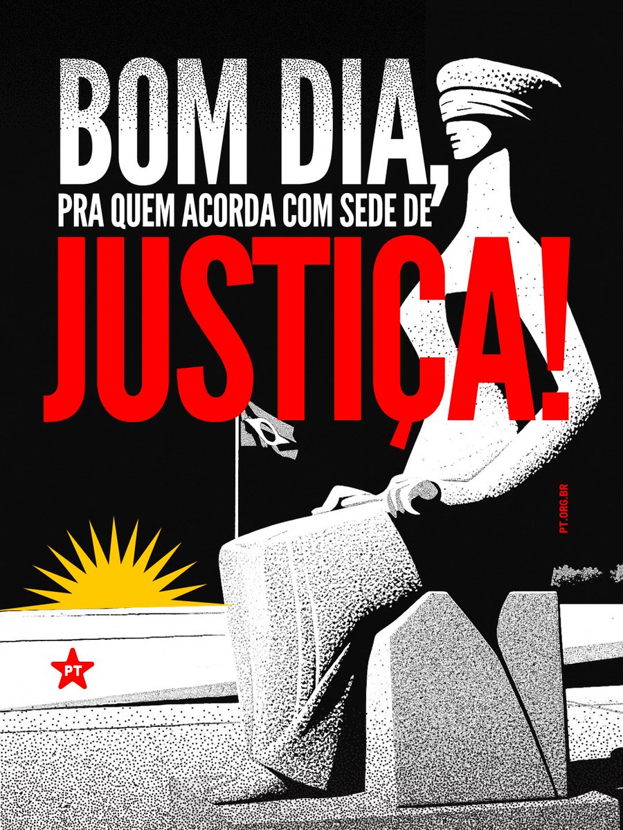 ⚖🌞 A justiça começa desde cedo.
Hoje e sempre são dias de encarar os fatos — e cobrar responsabilidade de quem tentou atacar a democracia.
Bom dia pra quem não esquece e não perdoa.
#BomDiaPT #PTBrasil #SemAnistia #BolsonaroNaCadeia