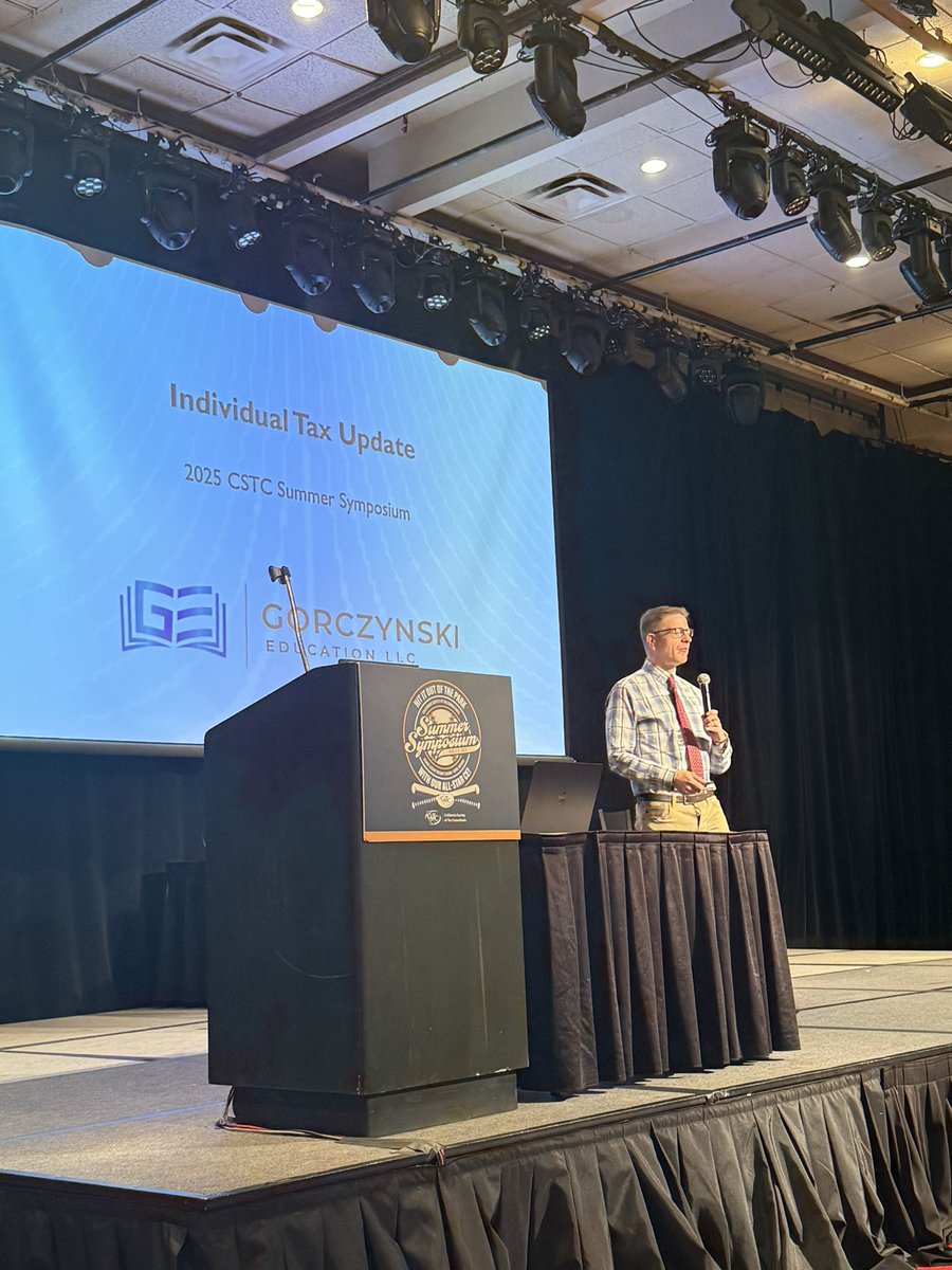 JoshYoungblood's tweet photo. Some of you are at some lame AICPA  event and you’re missing @TGorcz - because let’s be real who knows more? #TaxTwitter #CSTC https://t.co/NC7fbea9T5