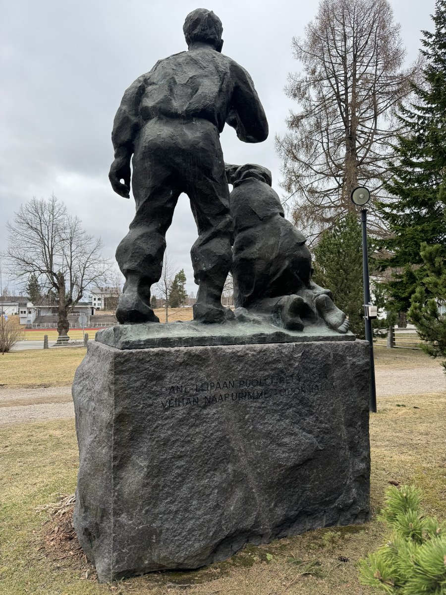 DaleGRenlund's tweet image. Since telling the story of Farmer Paavo and his wife in my 2025 general conference message, I have learned that there is a Lutheran Church in Saarijärvi, Finland, that has on the grounds a statue honoring Farmer Paavo and his wife. The inscription on the front says, Mutta…