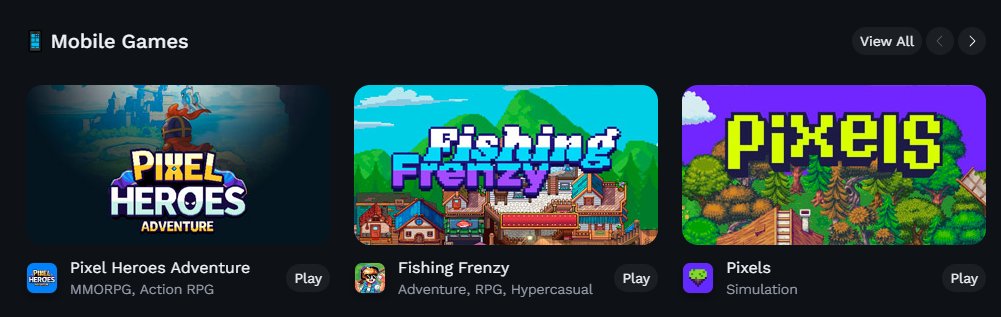 Today we shipped an update to:  wallet.roninchain.com/app

• Added the event calendar to the sidebar for better tracking
• Added "Game of the Week" to the featured games
• Added "Building on Ronin" section to track new games + projects building on Ronin (with disclaimers added)