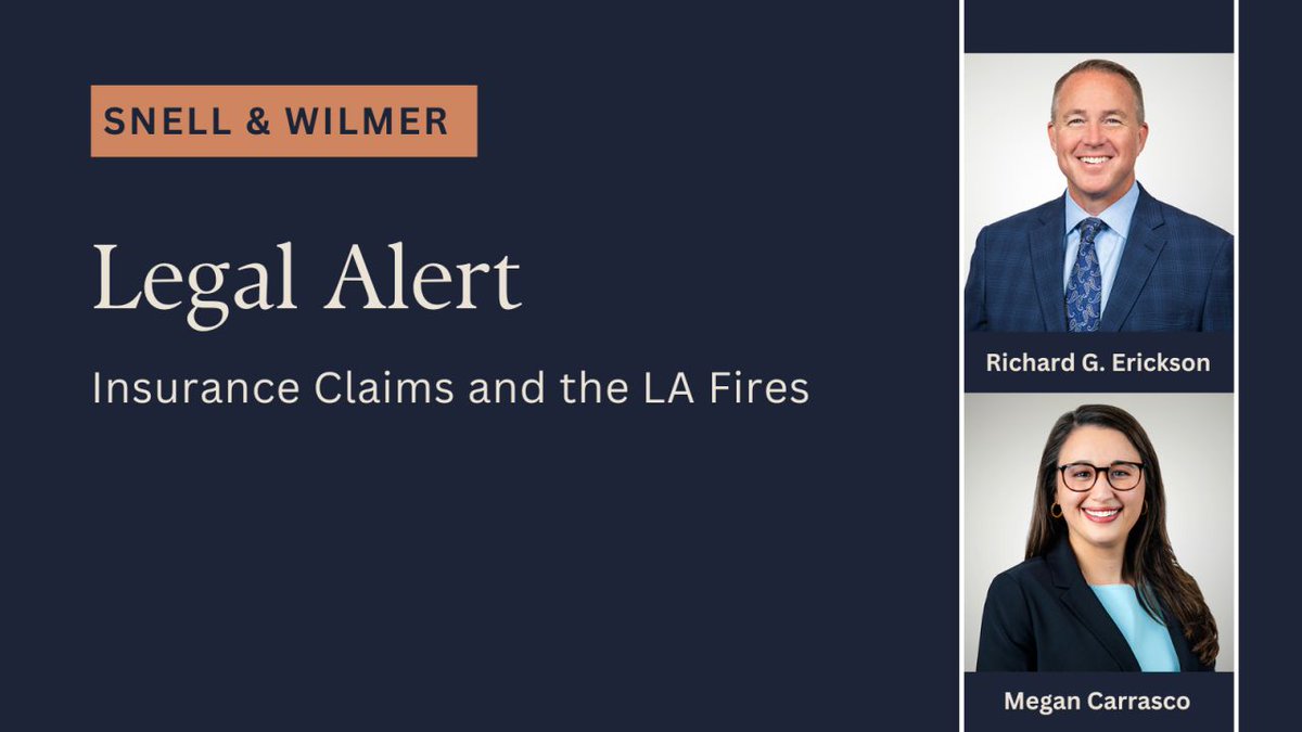 Insurance is in place for fundamental risk and loss but is also underwritten for worst-case, catastrophic events, like the California wildfires that devastated Los Angeles in January of 2025.

To learn more, read our latest #LegalAlert. bit.ly/4jHgTvn