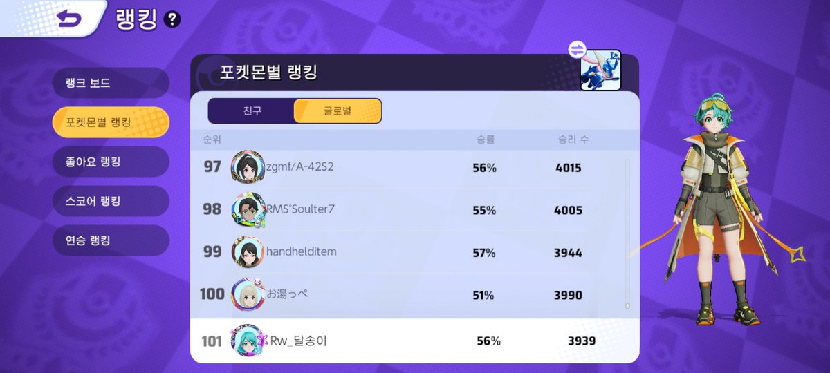In 100위까지 한걸음 남았다!