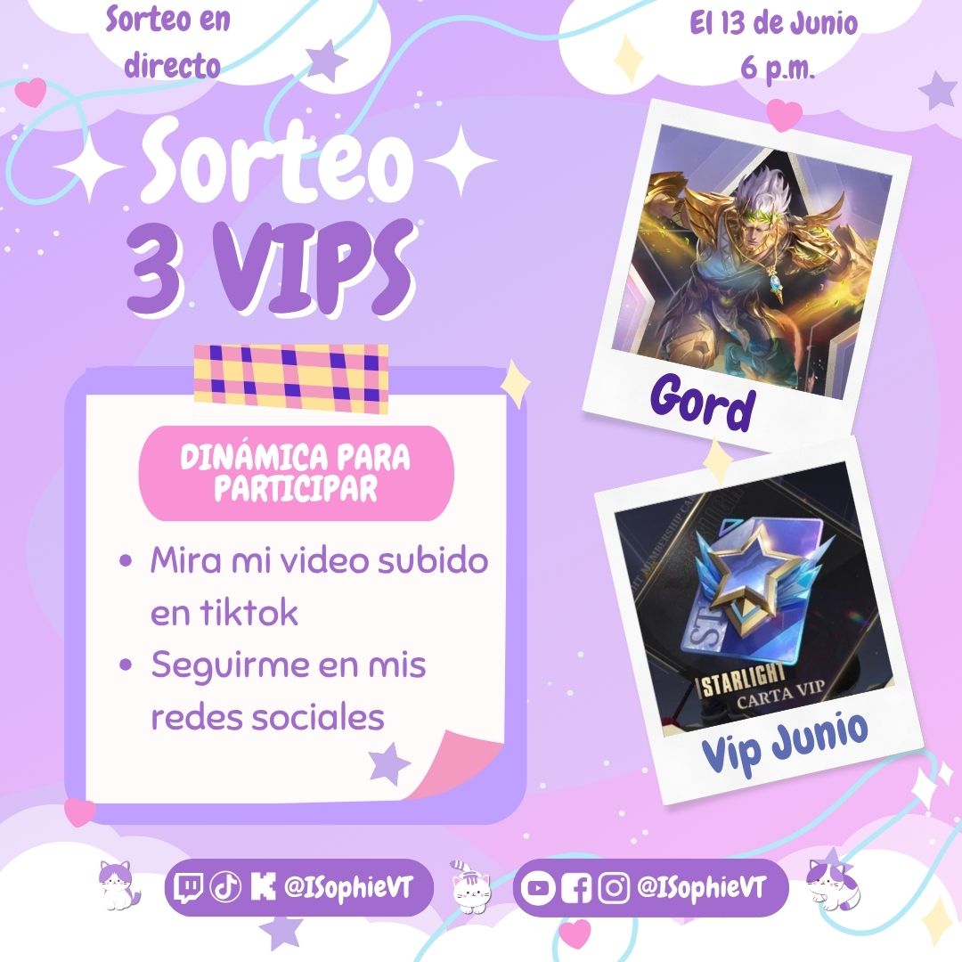 ISophieVT's tweet photo. 🪻 Sorteo de 3 pases Vips de MLBB, Mira mi video de TikTok donde explico la dinámica ✨️

https://t.co/ZImgjvBLt3

🌺 #mobilelegendsbangbang 🌺 #mlbb 🌺 #mlbblatam 🌺 #moonton 🌺 #mobilelegends 🌺 #mlbbsorteo 🌺 https://t.co/tn7BBZIzxf