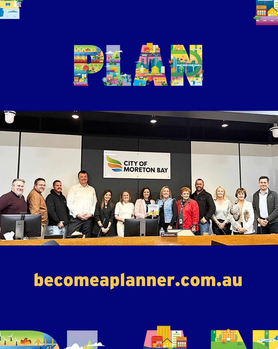 pia_qld's tweet image. Thanks City of Moreton Bay Deputy Mayor and Councillors who were on hand to accept the Ava Tanner the City Planner book for their library.
PIA is donating children’s books to libraries, as part of our Become a Planner campaign, seeking to raise awareness of planning as a career