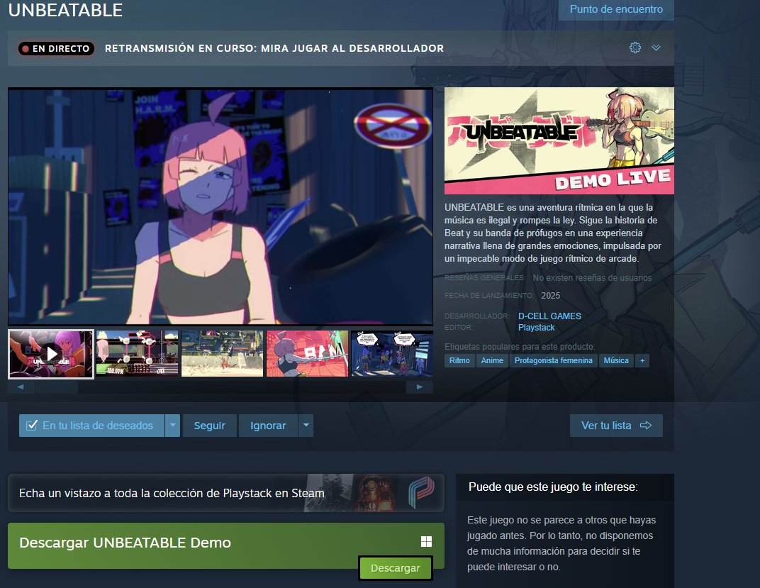 MathnoCulo's tweet image. Para los gordos músicos, ya salió la beta de UNBEATABLE, vayan a jugarla que va a ser GOTY el que viene cantado