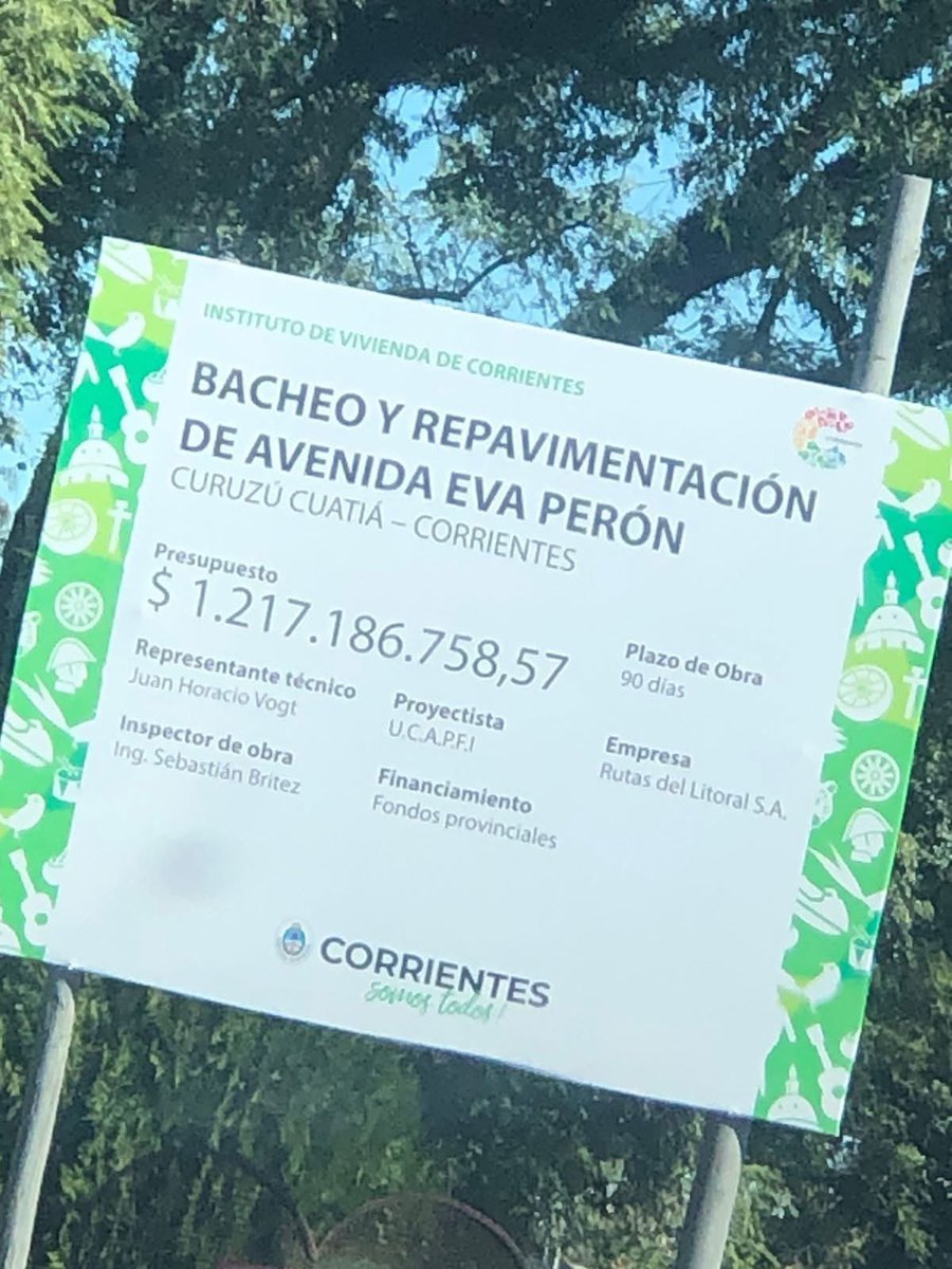 malecordova91's tweet photo. En mi Provincia sale lo mismo 80 kms de Ruta y 7 cuadras de acceso al pueblo.
Un año de diferencia los carteles y las obras.
Los Radicales y la obra pública…
Fin.
@lisandroalm @laumarcoreok @lilialemoine @JMilei @KalinaAnnGG @MateconMote 
#Corrientes #CuruzuCuatia https://t.co/Ef4PaS7Nz4