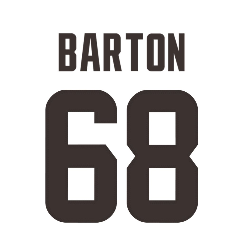 Cleveland Browns OL Jackson Barton is wearing number 68. Last assigned to Michael Dunn. #DawgPound
