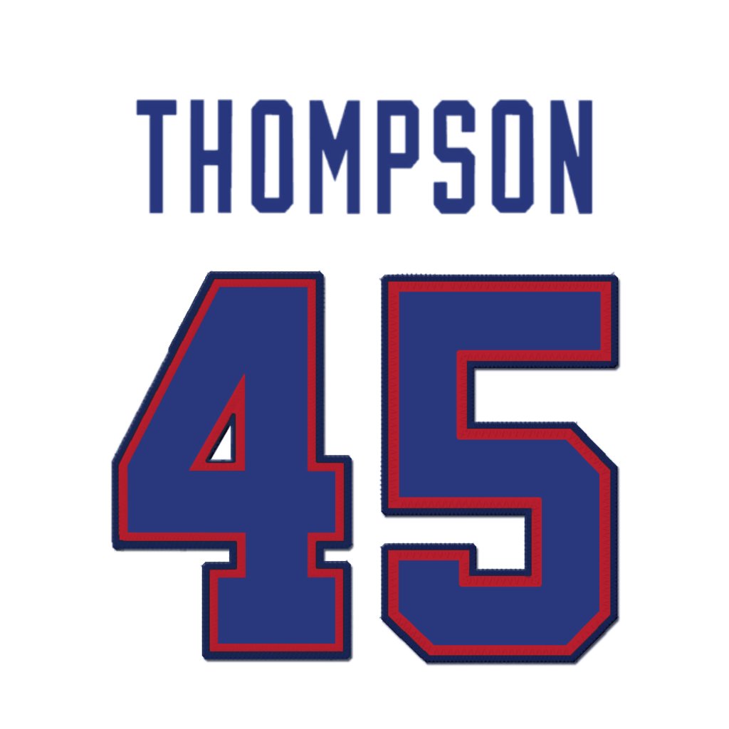 NFL Jersey Numbers (@nfl_jersey_num) on Twitter photo Buffalo Bills LB Shaq Thompson (<a href="/ShaqThompson_54/">Shaq Thompson</a>) is wearing number 45. Last assigned to Deion Jones. #BillsMafia Buffalo Bills LB Shaq Thompson (<a href="/ShaqThompson_54/">Shaq Thompson</a>) is wearing number 45. Last assigned to Deion Jones. #BillsMafia