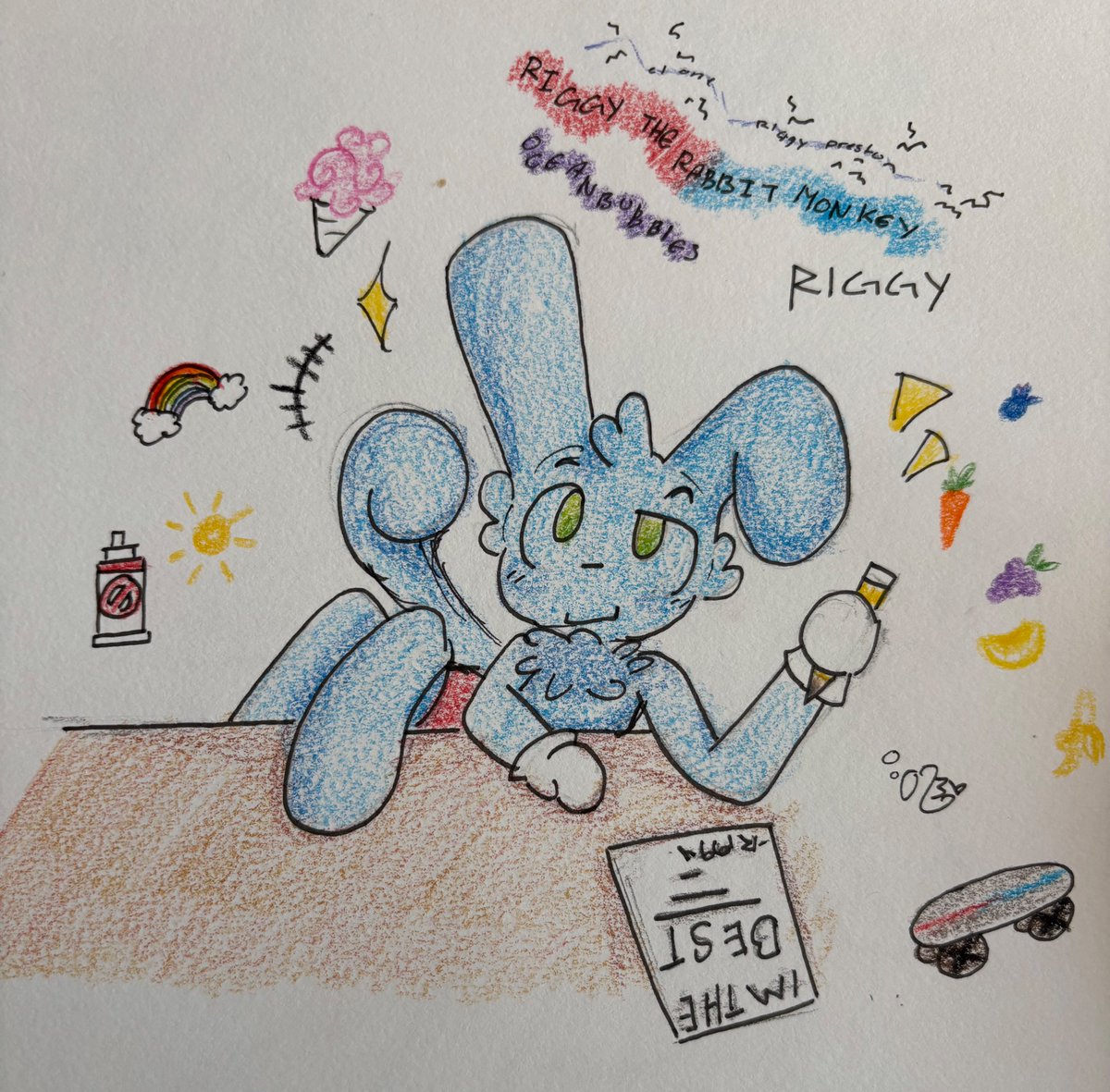 Sum art of Riggy :D 💜💙🩵✨