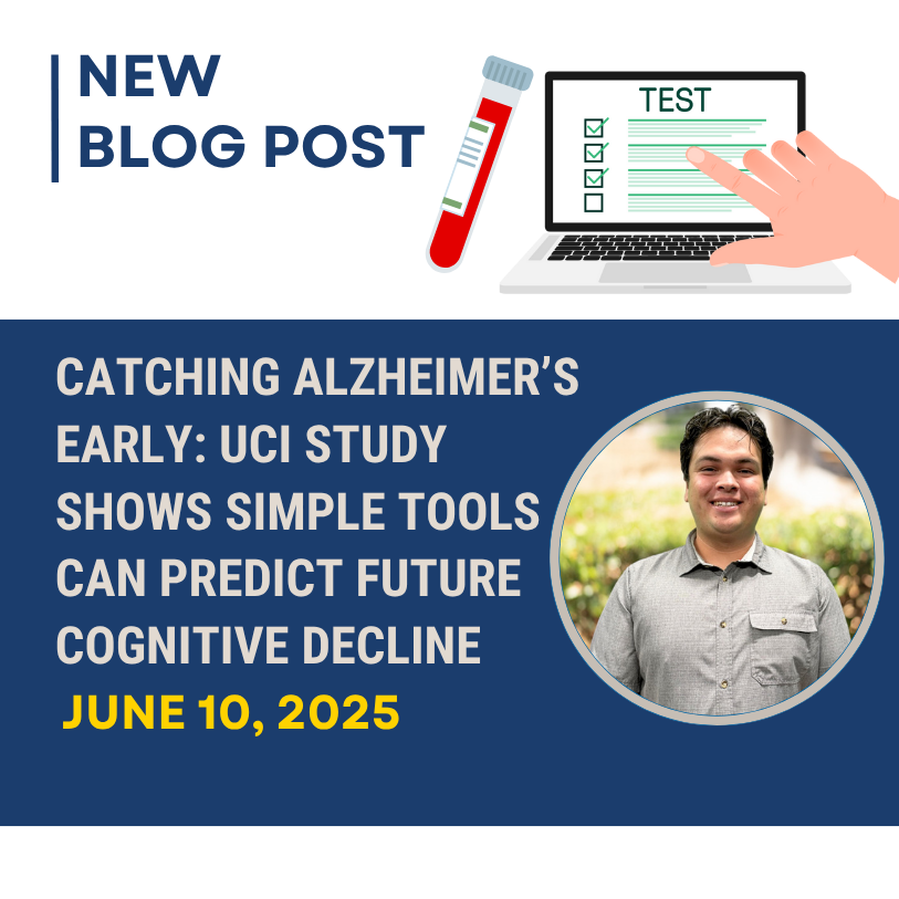 📰New blog post! 🩸💻
New study from Casey Vanderlip in the Stark Lab shows that we may be able to identify those most at risk for AD using 2 simple and widely accessible tools: a blood test and a brief unsupervised memory assessment.
mind.uci.edu/blog/