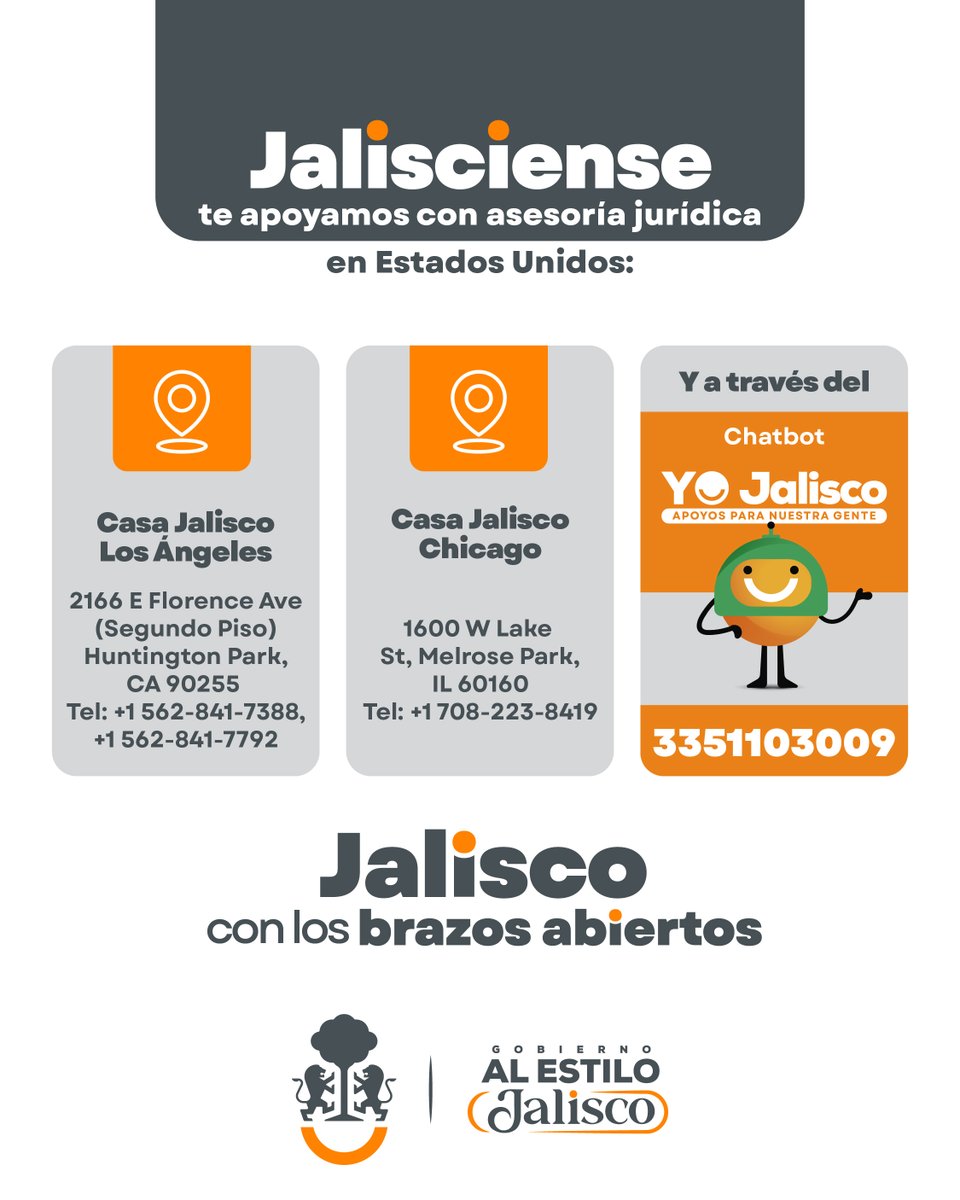 Desde el sábado que comenzaron los operativos y protestas en la ciudad de Los Ángeles, nos pusimos en contacto con organizaciones de jaliscienses que radican en California, como AJUA, y desde la Casa Jalisco que tenemos en aquella ciudad, pusimos a disposición a 50 personas para