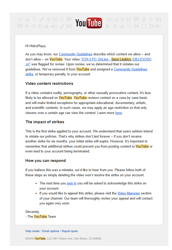 JpeHP_'s tweet photo. Hello team @TeamYouTube  
I really need a lot of help, I released this video on YouTube more than 10 years ago and initially, a few months after its release, the video received an age restriction, until then ok, on 04/27/2016 the video was removed from YouTube https://t.co/SWvG742MYU