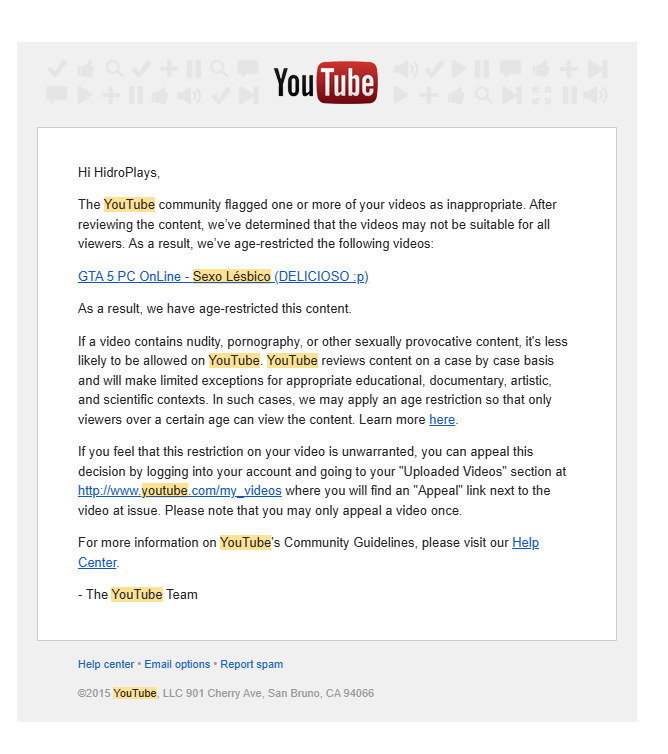 JpeHP_'s tweet photo. Hello team @TeamYouTube  
I really need a lot of help, I released this video on YouTube more than 10 years ago and initially, a few months after its release, the video received an age restriction, until then ok, on 04/27/2016 the video was removed from YouTube https://t.co/SWvG742MYU