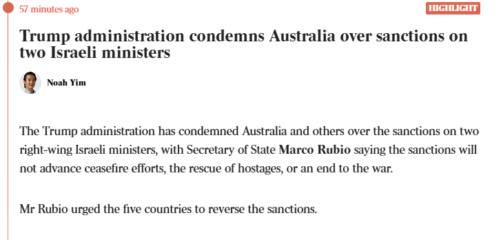 The Albanese Government has sided with terrorism and extremism. 

They have damaged Australia diplomatically.