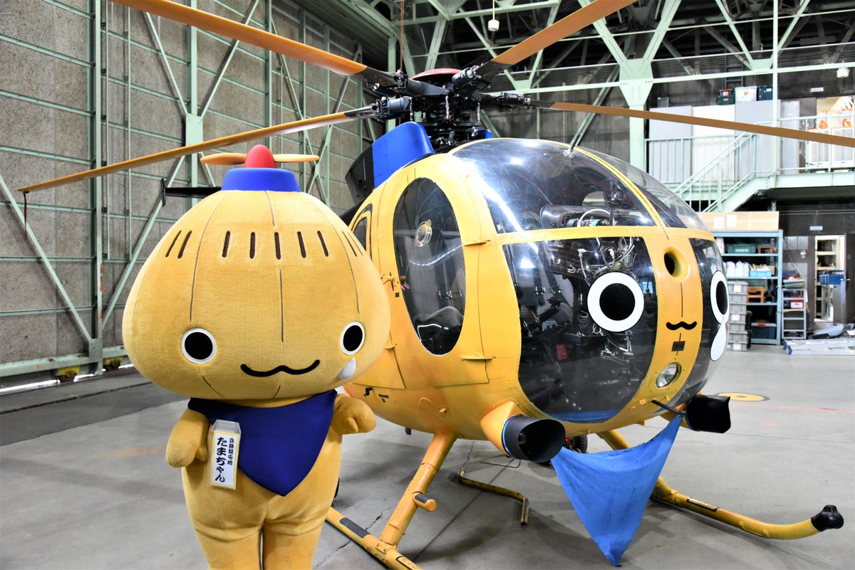 OH-6Dの記念塗装がいよいよ完成しました！今年は「＃たまちゃん」を