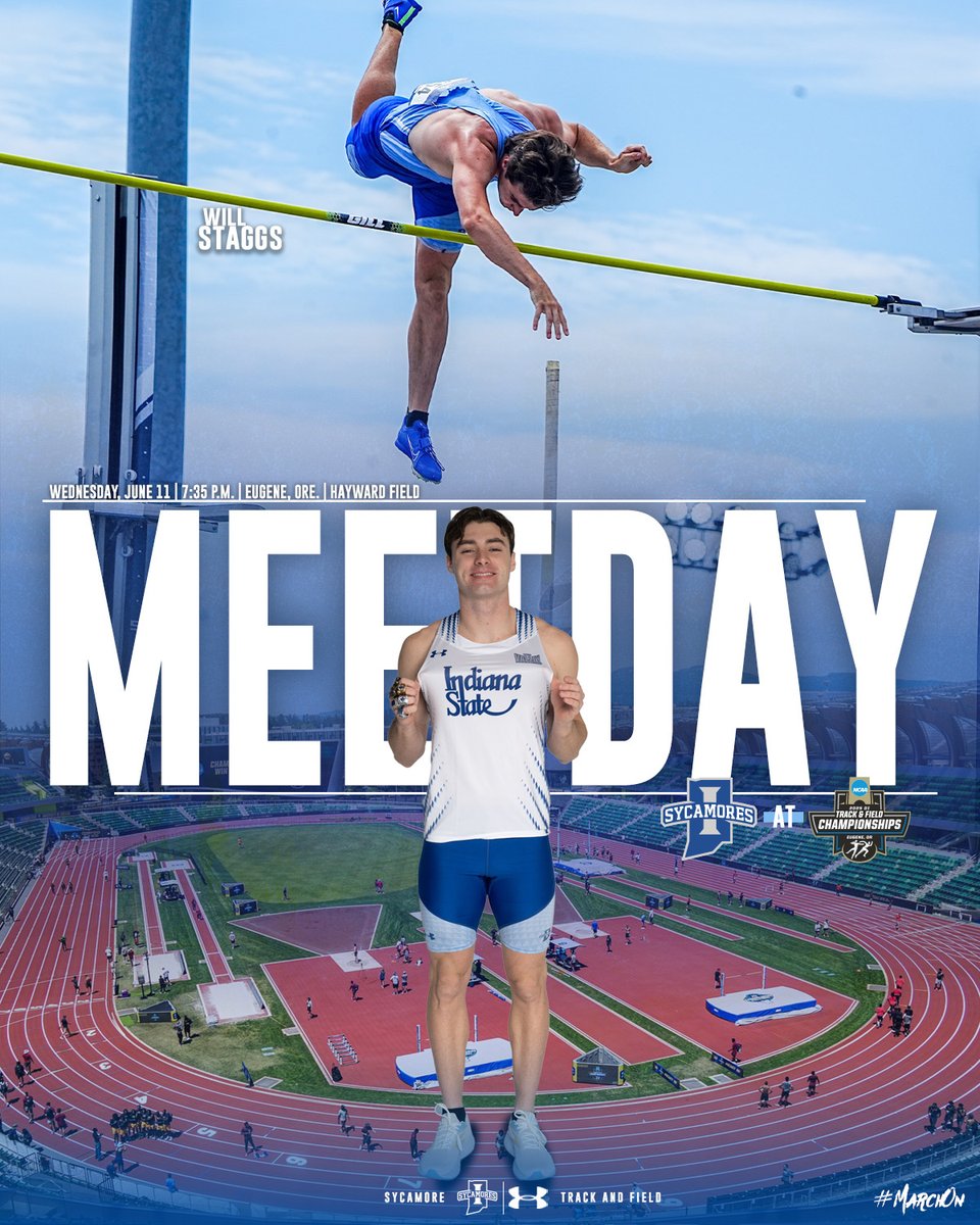 Sycamore Track/XC (@indstxctf) on Twitter photo It's Championship Day for <a href="/WillStaggs3/">Will Staggs</a> on the runway! ✈️🏆
🆚 NCAA Outdoor National Championships
📍 Eugene, Ore.
⏰ 7:35 p.m.
🏟️ Hayward Field
📺 tinyurl.com/368k7ej6 (main stream)
📺 tinyurl.com/mpv9n6t8 (PV stream)
📊 tinyurl.com/52d674f3
#MarchOn | #StayRooted It's Championship Day for <a href="/WillStaggs3/">Will Staggs</a> on the runway! ✈️🏆
🆚 NCAA Outdoor National Championships
📍 Eugene, Ore.
⏰ 7:35 p.m.
🏟️ Hayward Field
📺 tinyurl.com/368k7ej6 (main stream)
📺 tinyurl.com/mpv9n6t8 (PV stream)
📊 tinyurl.com/52d674f3
#MarchOn | #StayRooted